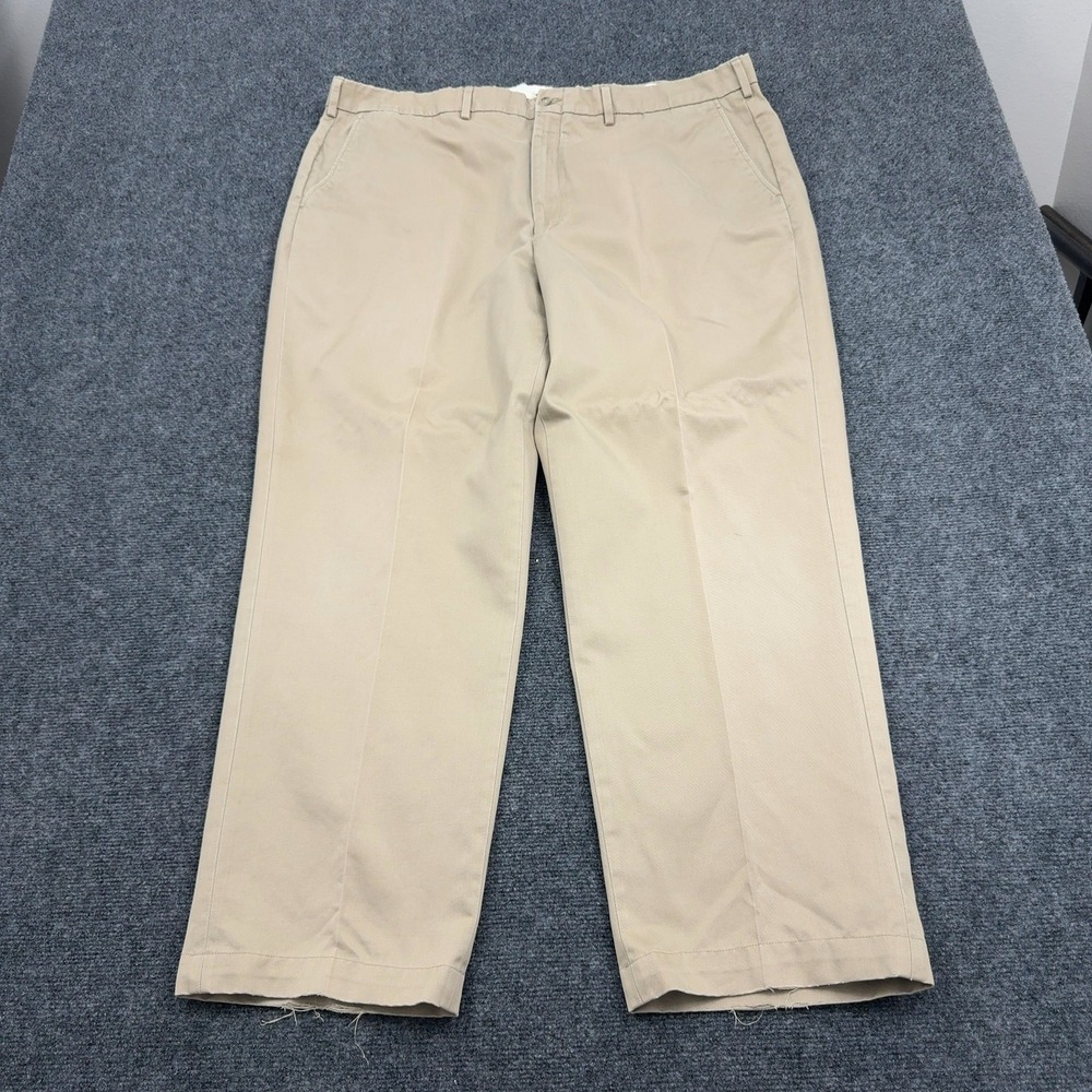 LL Bean Pants Mens 42x29 Khaki Cotton Traveler Chino Casual Gorpcore